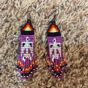 Hand beaded earrings